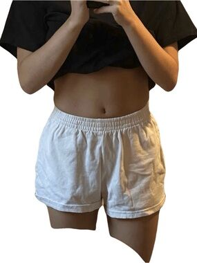 wild fable White Elastic-Waist Athletic Shorts